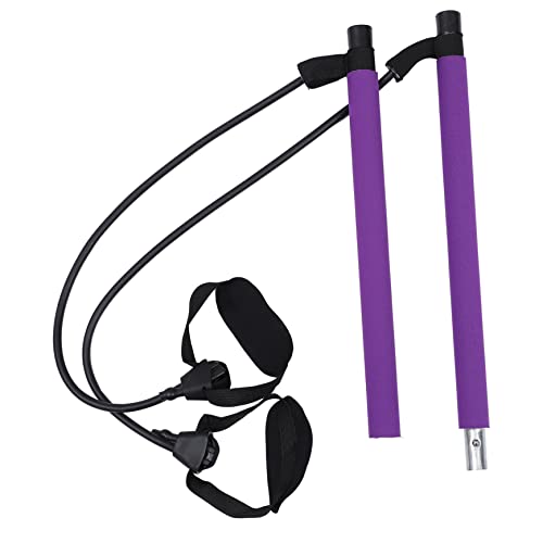 Anneome Yoga-Pull-Stick Pilates-übungsstock Bodybuilding-Yoga-bar Spurstangen-kit Pilates-übungsstange Übungsbänder Fitness-Gym-Stick Pilates-fitnessstange Body-Fitness-Stick Abs Violett von Anneome