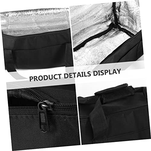 Anneome isolierte Tasche isolierte kühlbox isolierbeutel transporttaschen brötchentüten BBQ-Tasche Rucksack kühler Faltbarer Picknickkorb Pizza-Liefertasche isolierende Thermotasche Black von Anneome