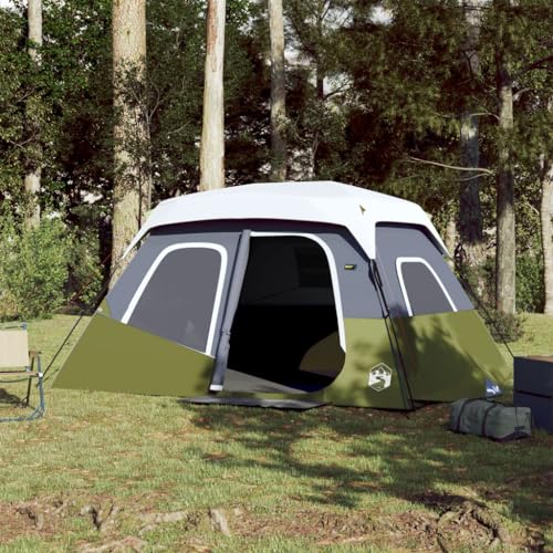 Annlera Campingzelt 344x282x212 cm Familienzelt Zelt mit LED 6 Personen Campingzelt Groß Geräumig Wasserdicht Ideal für Campen & Festival Grün von Annlera