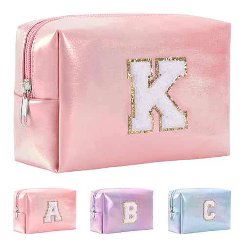Anntry A-Z personalisierter Anfangsbuchstaben-Make-up-Taschen-Organizer,wasserdichte Kosmetiktasche aus PU-Leder, tragbare Reise-Kulturtasche, Mädchen, Frauen,Freundin, Mutter Anntry A-Z personalisierter Anfangsbuchstaben-Make-up-Taschen-Organizer,wasserdichte Kosmetiktasche aus PU-Leder, tragbare Reise-Kulturtasche, Mädchen, Frauen,Freundin, Mutter von Anntry