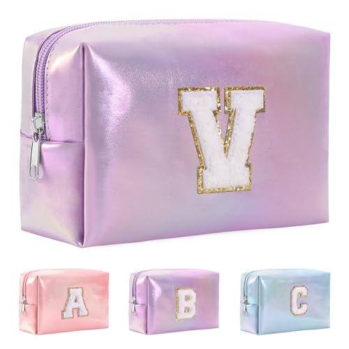 Anntry A-Z personalisierter Anfangsbuchstaben-Make-up-Taschen-Organizer,wasserdichte Kosmetiktasche aus PU-Leder, tragbare Reise-Kulturtasche, Mädchen, Frauen,Freundin, Mutter Anntry A-Z personalisierter Anfangsbuchstaben-Make-up-Taschen-Organizer,wasserdichte Kosmetiktasche aus PU-Leder, tragbare Reise-Kulturtasche, Mädchen, Frauen,Freundin, Mutter von Anntry