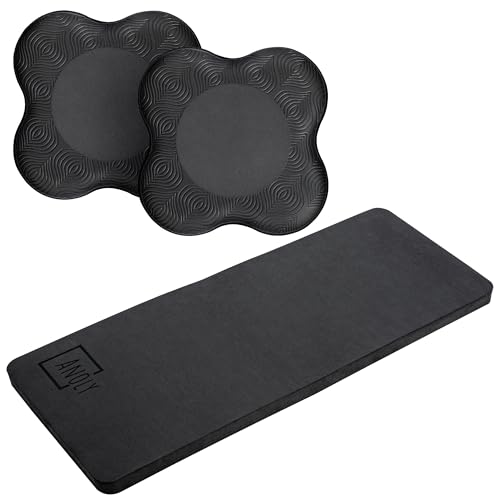 Anoly 's Yoga Stützkissen Set 2 Pads + 1 Matte Schwarz - Yoga Requisiten, Werkzeuge, Ausrüstung und Zubehör für Männer und Frauen Ellenbogen und Knie Kissen für Yoga, Pilates, Meditation, Fitness und Anoly 's Yoga Stützkissen Set 2 Pads + 1 Matte Schwarz - Yoga Requisiten, Werkzeuge, Ausrüstung und Zubehör für Männer und Frauen Ellenbogen und Knie Kissen für Yoga, Pilates, Meditation, Fitness und von Anoly
