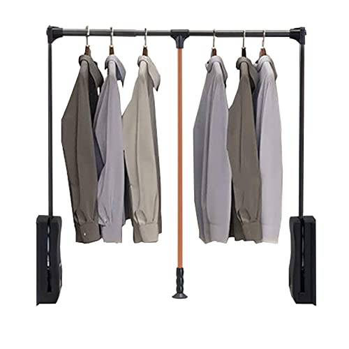 Ausziehbare Garderobenstange aus Metall/Hebeschiene für Schlafzimmer, Kleiderbügel, verstellbare Breite mit sanfter Rückstellung, Kleiderschrank-Organizer, 17–45 Zoll (Größe: (60–83 cm) 23,6–32,6 von AnraM