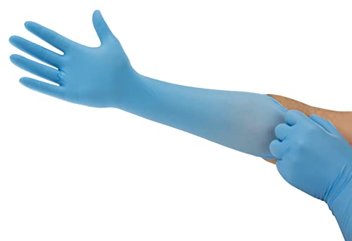 Ansell Microflex® 93-243 Handschuhe, aus Nitril, für den Schutz der Lebensmittelindustrie oder der Wissenschaft des Lebens, Blau, Größe XL, 100 Stück von Ansell