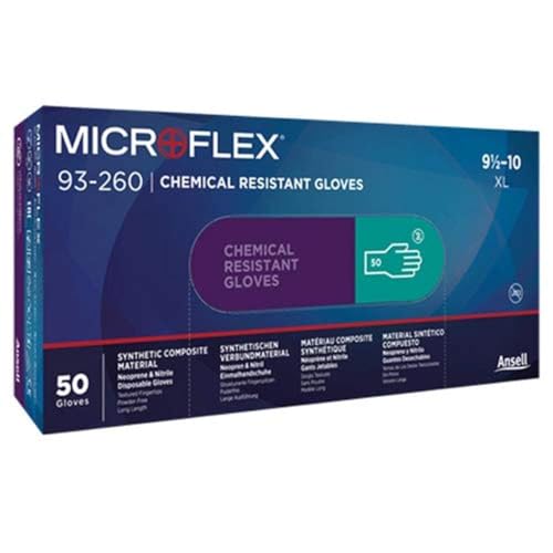 Microflex 93260100 93-260 Einweg-Handschuhe, 3-lagig, Neopren- und Nitrilmischung, 7,8 mm, Größe L Microflex 93260100 93-260 Einweg-Handschuhe, 3-lagig, Neopren- und Nitrilmischung, 7,8 mm, Größe L von Ansell