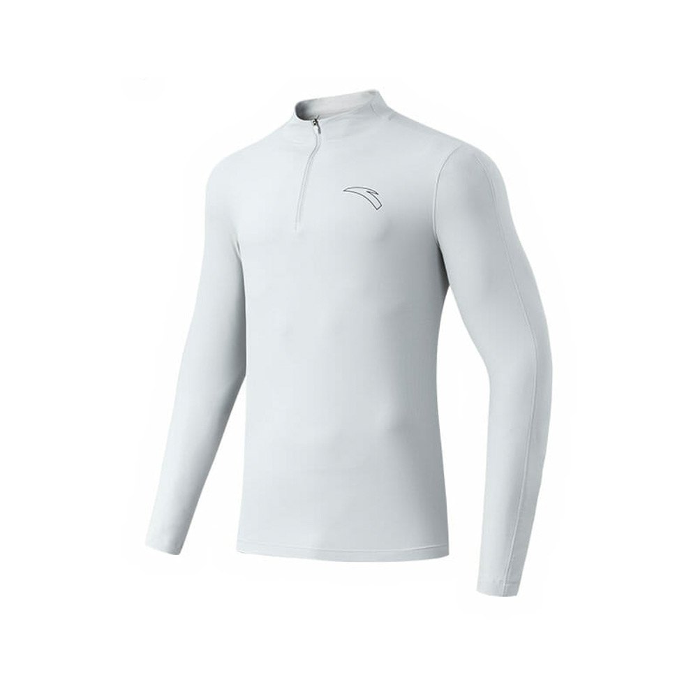 Anta Running Half Zip Long Sleeve T-shirt Grau L Mann von Anta