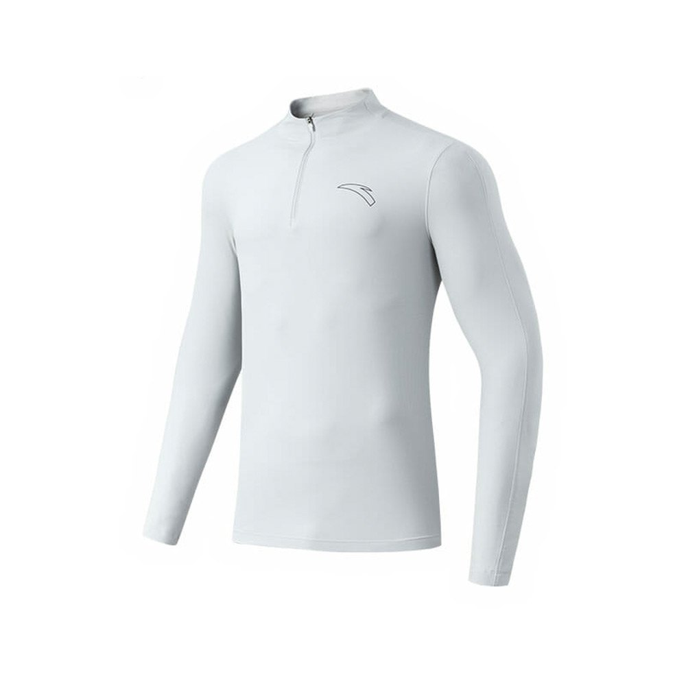 Anta Running Half Zip Long Sleeve T-shirt Grau M Mann von Anta