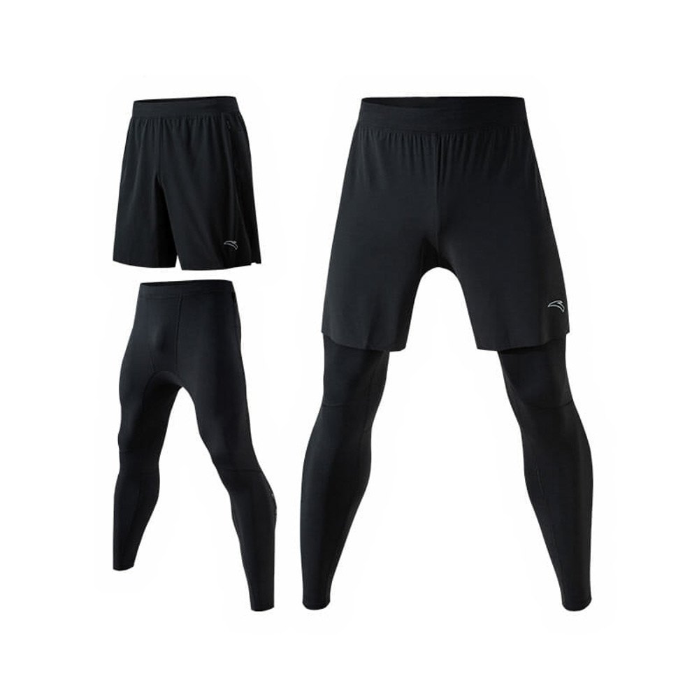 Anta Running Knit Track Pants Schwarz M Mann von Anta