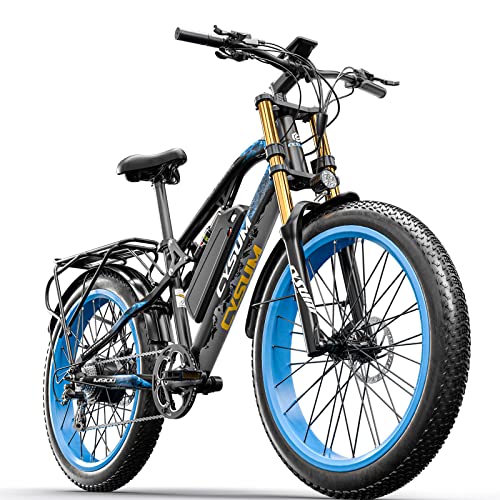 Antgooat M900 Elektrofahrrad, 48 V, 17 Ah, Lithiumbatterie, All-Terrain-Bike, 25 km/h, Mountainbike (BLue) von Antgooat