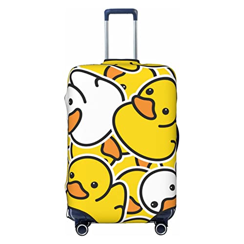 Anticsao Elastische Reisegepäckhülle mit Cartoon-Enten-Illustration, Reisekoffer-Schutzhülle für Kofferraum, geeignet für 48,3 cm - 81,3 cm große Kofferhülle, Schwarz , M von Anticsao