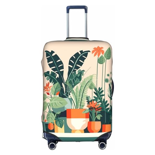 Cartoon-Schutzhülle für Koffer, klein, Grün, 45,7 - 81,3 cm, geeignet für Reisen, Geschäftsreisen, weiß, M von Anticsao