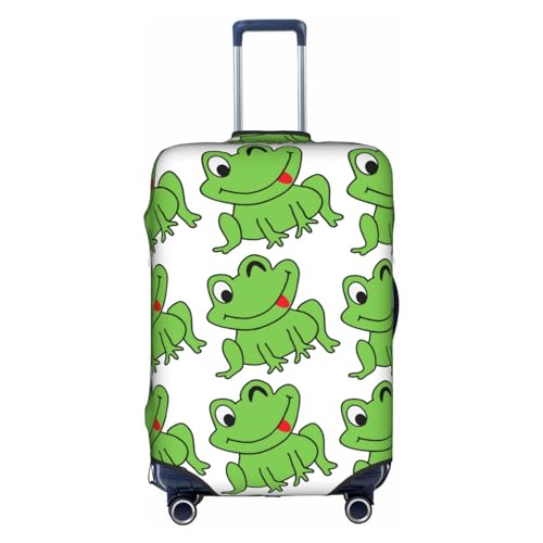 Schutzhülle für Trolley-Koffer, Motiv: niedlicher Frosch, kratzfest, 45,7 - 81,3 cm, geeignet für Reisen, Geschäftsreisen, weiß, xl von Anticsao