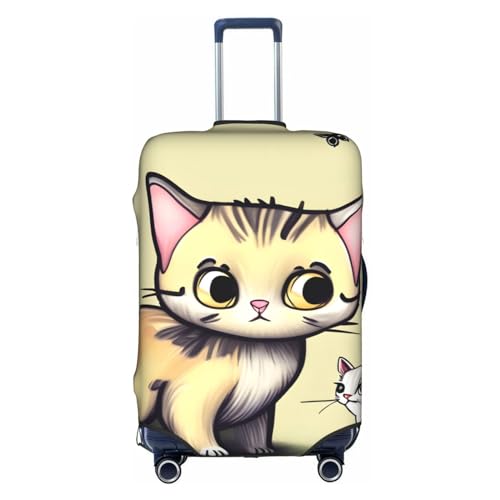 Trolley-Koffer-Schutzhülle mit Katze und Schmetterling, kratzfest, 45,7 - 81,3 cm, geeignet für Reisen, Geschäftsreisen, weiß, L Trolley-Koffer-Schutzhülle mit Katze und Schmetterling, kratzfest, 45,7 - 81,3 cm, geeignet für Reisen, Geschäftsreisen, weiß, L von Anticsao