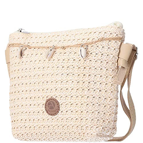 Antonio Damen Bast Tasche XS beige von Antonio