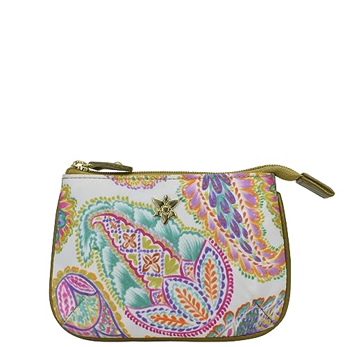 Anuschka Reise Pouch/Etui - Wanderlust Kollektion - Nylonstoff mit Leder Trim und Kunstdruck - Boho Paisley von Anuschka