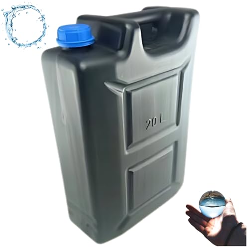 Anwicar Wasserkanister 20l aus Kunststoff, Wassertank Schwarze, Wasserbehälter Trinkwasserkanister Campingkanister Reservekanister, für Haus Garten Auto Camping, dichter Verschluss, Bequemer Grif von Anwicar