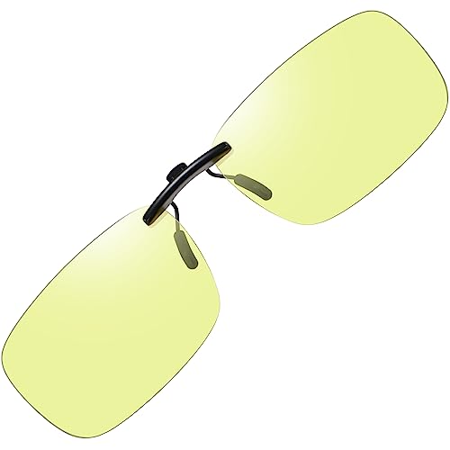 AoHeng Nachtfahrbrille Nachtsichtbrille Clip für Brillenträger,Geringe Farbdifferenz,Blaues Licht blockieren,Autofahren Brille AoHeng Nachtfahrbrille Nachtsichtbrille Clip für Brillenträger,Geringe Farbdifferenz,Blaues Licht blockieren,Autofahren Brille von AoHeng