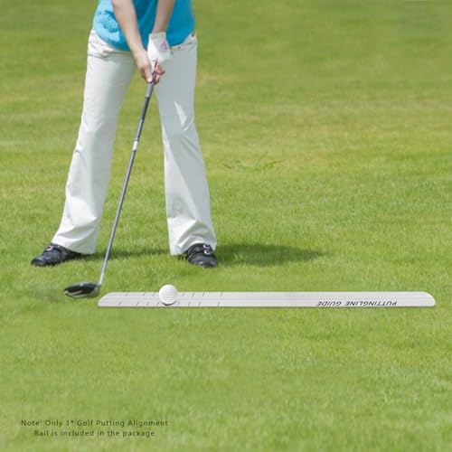 Golf-Trainingsgeräte, Golf Putting Alignment Schiene, Übungs-Putting-Ausrichtungsschiene, Aluminium Übung Putting Ausrichtung Schiene Putter Gerades Lineal zum Putting für Golfliebhaber, Anfänger Golf-Trainingsgeräte, Golf Putting Alignment Schiene, Übungs-Putting-Ausrichtungsschiene, Aluminium Übung Putting Ausrichtung Schiene Putter Gerades Lineal zum Putting für Golfliebhaber, Anfänger von Aohuada