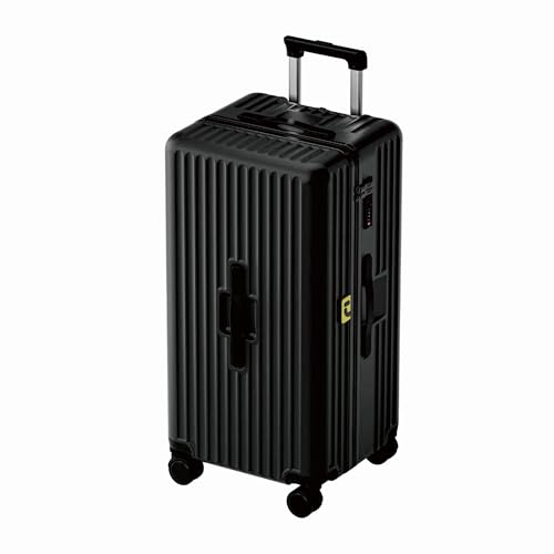 Koffer Trolley, Rollkoffer Reisekoffer Hartschalen 4 Rollen, Spinner Handgepäck,TSA, 100% PC(77cm, 110L,Schwarz) von Aoliwei