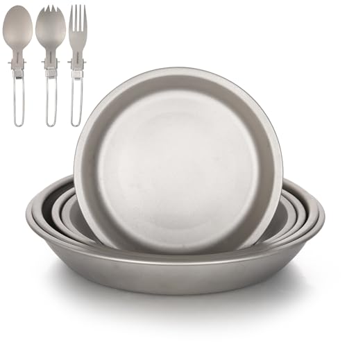 Aomiun Camping-Teller und Besteck-Set, 5-teilig, Teller und klappbare Gabel, Löffel, Besteck, leichtes Outdoor-Geschirr für Grillen, Wandern, Picknick, 8-teiliges Set Aomiun Camping-Teller und Besteck-Set, 5-teilig, Teller und klappbare Gabel, Löffel, Besteck, leichtes Outdoor-Geschirr für Grillen, Wandern, Picknick, 8-teiliges Set von Aomiun