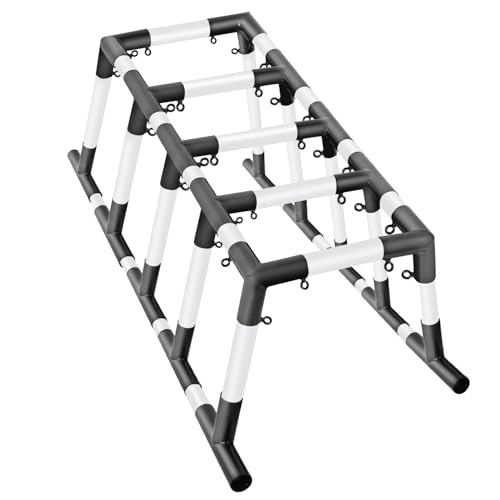 Aoneky 2,5 cm Trapez-Baseball-Schlagkäfig-Rahmen-Eck-Kit – Schlagkäfig-Verbindungs-Set (16,8 m Eck-Set mit Fußpolster) von Aoneky