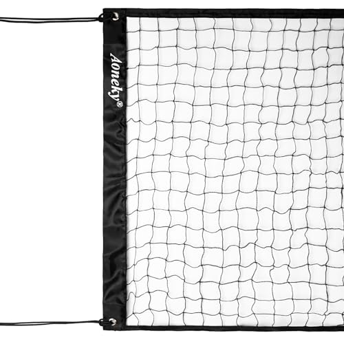 Aoneky 9,5m Volleyballnetz für Indoor Outdoor Garten Strand Pool, Volleyball Ersatznetz mit Spannseilen, Schwarz Aoneky 9,5m Volleyballnetz für Indoor Outdoor Garten Strand Pool, Volleyball Ersatznetz mit Spannseilen, Schwarz von Aoneky