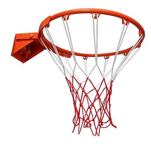 Aoneky Basketballkorb Φ45 cm mit mit Nylonnetz und 2 Druckfedern, 18mm massivem Stahlring, Basketballring Wandmontage für Garten Indoor-Outdoor-Basketballtraining Aoneky Basketballkorb Φ45 cm mit mit Nylonnetz und 2 Druckfedern, 18mm massivem Stahlring, Basketballring Wandmontage für Garten Indoor-Outdoor-Basketballtraining von Aoneky