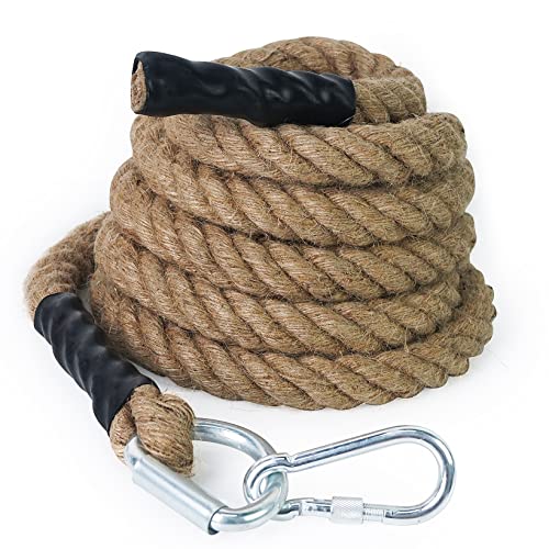 Aoneky Gym Kletterseil mit Karabiner 30/40/50mm - Krafttraining Sportseil - Muskeltrainingsseil, Krafttraining Kampfseil 3/4/4,5/5,5/6/7,5/9M (40mm 4M) Aoneky Gym Kletterseil mit Karabiner 30/40/50mm - Krafttraining Sportseil - Muskeltrainingsseil, Krafttraining Kampfseil 3/4/4,5/5,5/6/7,5/9M (40mm 4M) von Aoneky