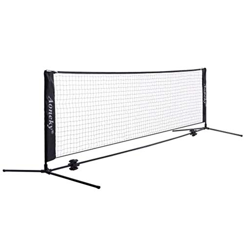 Aoneky Tennis Kit 2M/3M /6M x83cm, Metallrahmenständer und Stark PE-Tennisnetz | Tragbares Pickleball Tennisnetz mit Aufbewahrungstasche | Tennis-Trainingszubehör für Kinder Erwachsene (6x0.8M) Aoneky Tennis Kit 2M/3M /6M x83cm, Metallrahmenständer und Stark PE-Tennisnetz | Tragbares Pickleball Tennisnetz mit Aufbewahrungstasche | Tennis-Trainingszubehör für Kinder Erwachsene (6x0.8M) von Aoneky