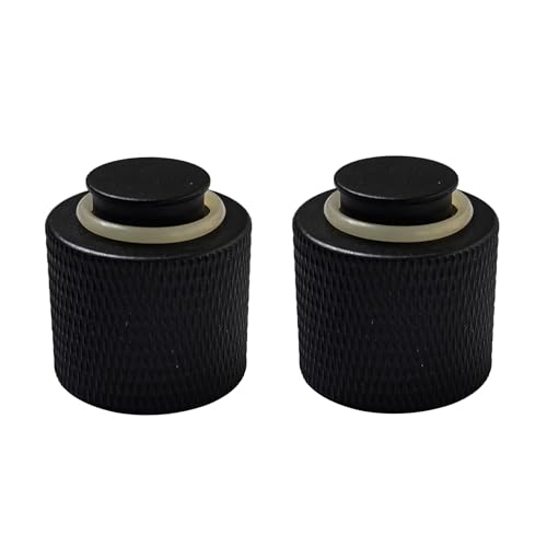 Aopkeo Zylinder-Flaschentankventil-Regler, Gewindeschutz, Staubkappe G1/2, Aluminium, schwarz, für Paintball, CO2, Airsoft, PCP, Tauchen, 2 Stück Aopkeo Zylinder-Flaschentankventil-Regler, Gewindeschutz, Staubkappe G1/2, Aluminium, schwarz, für Paintball, CO2, Airsoft, PCP, Tauchen, 2 Stück von Aopkeo