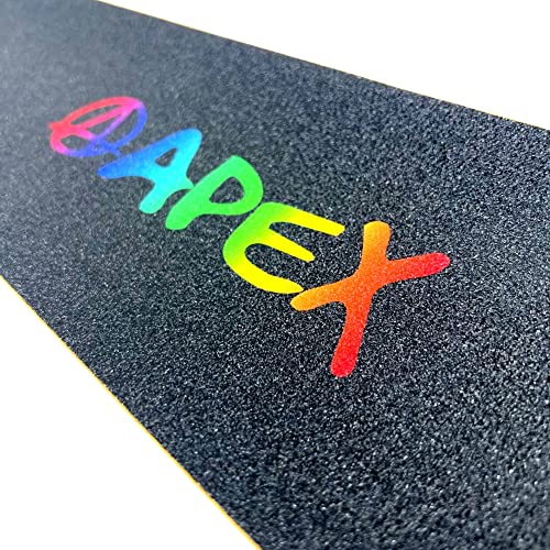 APEX Pro Scooters Stunt-Scooter Griptape Tret Roller Ersatz Antirutsch Park Street Deck Belag + Fantic26 Sticker (Apex Classic Rainbow Regenbogen) APEX Pro Scooters Stunt-Scooter Griptape Tret Roller Ersatz Antirutsch Park Street Deck Belag + Fantic26 Sticker (Apex Classic Rainbow Regenbogen) von Apex