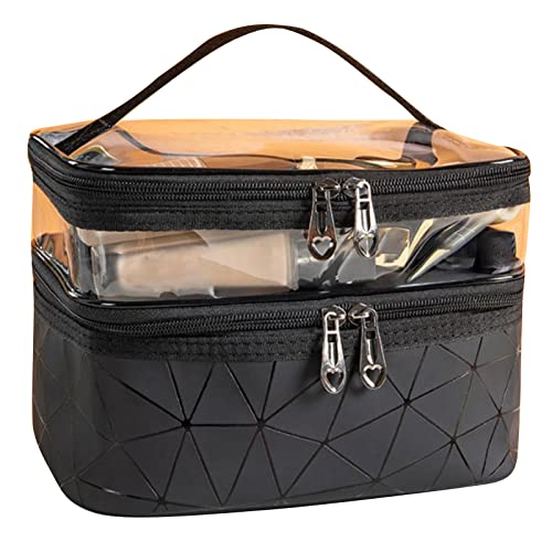 Apexare 2-lagige wasserdichte Kosmetiktasche für Reisen, große Kapazität, Make-up-Tasche, Reise-Kosmetiktasche, Reise-Kosmetik-Organizer, Kosmetik-Reiseetui, Beuteltaschen für von Apexare