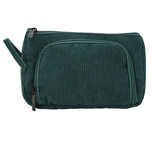 Apexare Make-up-Organizer für die Reise, Make-up-Tasche aus Cordleder mit großem Fassungsvermögen, tragbare süße Kulturtasche, praktische bidirektionale Kosmetiktasche mit Griff (Grün) von Apexare