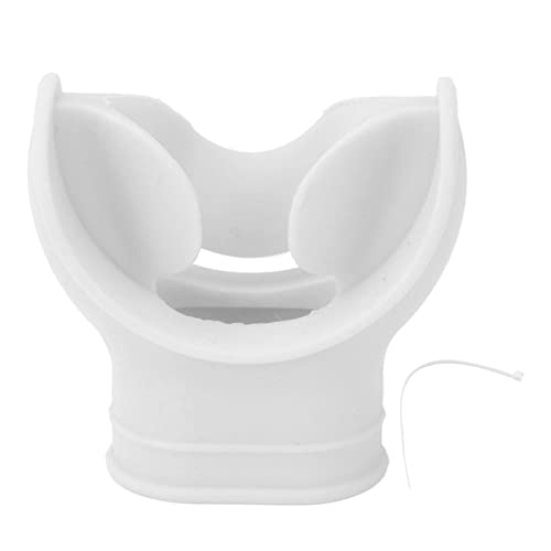 Apexare Universal-Mundstück für Atemregler aus Silikon, Comfort Bite Design, leichtes Ersatzmundstück für Schnorchel und Tauchregler (White) von Apexare