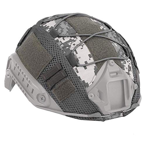 Apofly 1PC Helmüberzug Mesh-Helm Überzug Helm Überzug Helm Zubehör für Outdoor-Airsoft Paintball-Gang Grau ACU Stil von Apofly