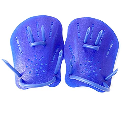 Apofly Schwimmen Paddles Strength Hand Paddles Swim Paddles für die Hände Trainingshandschuhe Swim Power für Schwimmen Anfänger Kinder Erwachsene Blau M von Apofly