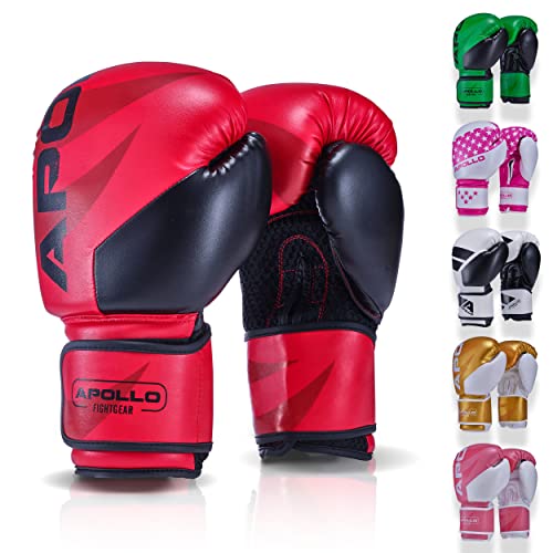Apollo Boxhandschuhe Männer aus PU Leder | Thai Boxhandschuhe Damen und Herren | für Boxsack, Training, Sparring, Fitness, MMA Handschuhe | Kickbox Handschuhe | Boxing Gloves 12/14/16oz. Apollo Boxhandschuhe Männer aus PU Leder | Thai Boxhandschuhe Damen und Herren | für Boxsack, Training, Sparring, Fitness, MMA Handschuhe | Kickbox Handschuhe | Boxing Gloves 12/14/16oz. von Apollo