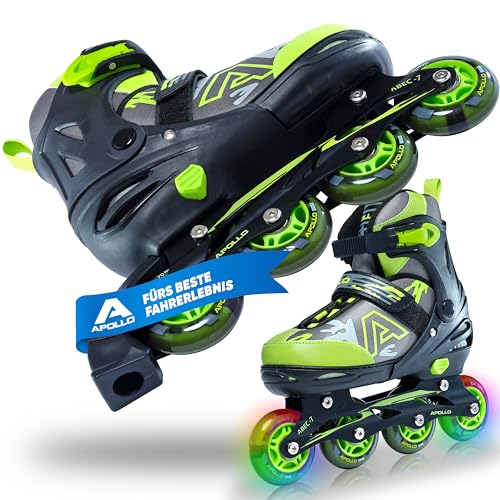 Apollo Champion, größenverstellbare Inliner für Jungs und Mädchen ab Größe 31, für Damen und Herren bis Größe 42, hochwertige Inline Skates für Kinder und Erwachsene mit LED Rollen Apollo Champion, größenverstellbare Inliner für Jungs und Mädchen ab Größe 31, für Damen und Herren bis Größe 42, hochwertige Inline Skates für Kinder und Erwachsene mit LED Rollen von Apollo