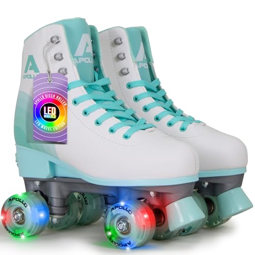 Apollo Disco Roller, Classic Roller, Rollschuhe für Kinder und Erwachsene, größenverstellbare Quad-Skates, 3 Größen, verstellbar von 31 bis 42, Rollschuhe Damen in schicken Designs Apollo Disco Roller, Classic Roller, Rollschuhe für Kinder und Erwachsene, größenverstellbare Quad-Skates, 3 Größen, verstellbar von 31 bis 42, Rollschuhe Damen in schicken Designs von Apollo