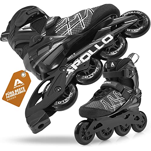 Apollo Inliner Air Flow X2 mit Schnellschnürung | Inliner Damen mit Fast Entry Form | Inline Skates ergonomisch gepolstert | Inliner Herren mit edler Alu Schiene | ABEC 7 Kugellager | Größen 37-45 von Apollo