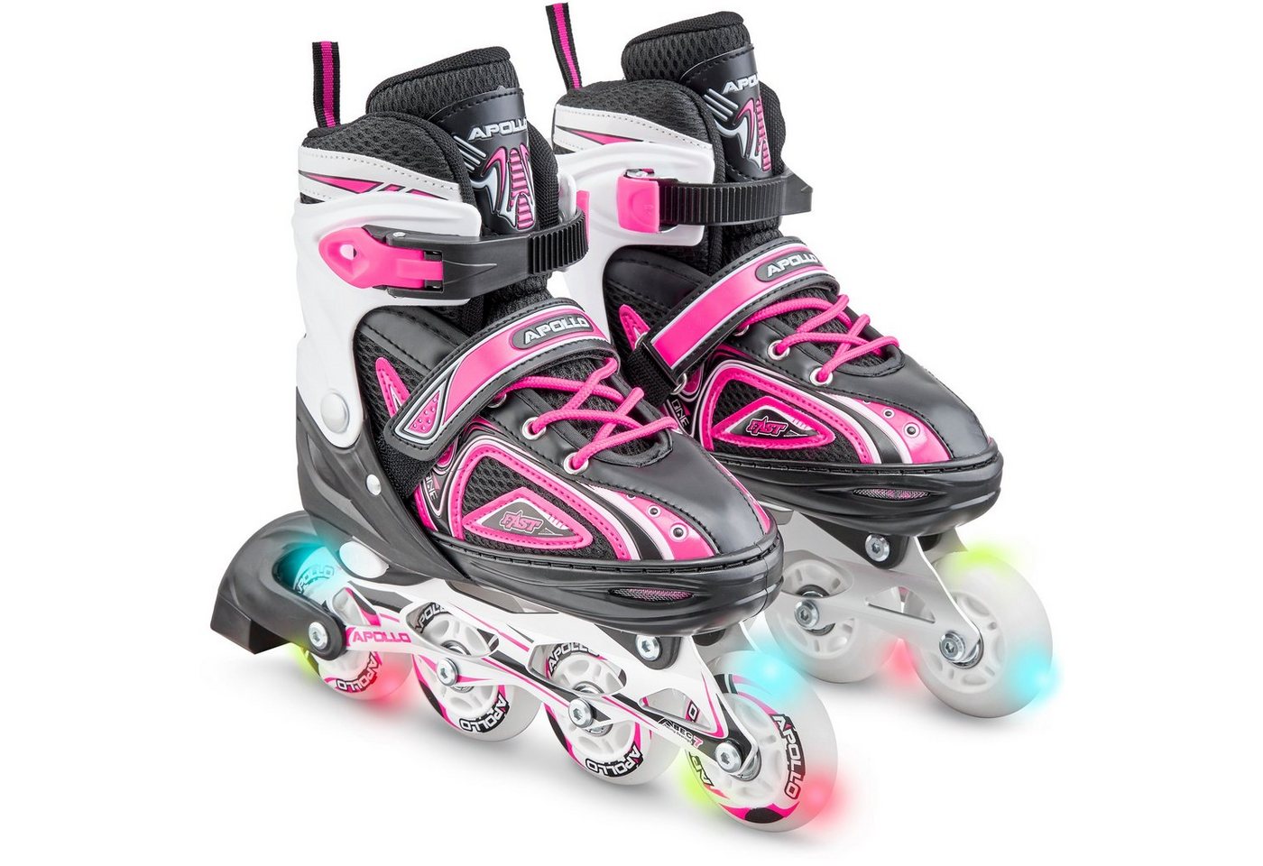 Apollo Inlineskates Größenverstellbare Inliner für Kinder Super Blades LED, Inliner verstellbare Größe, mit leuchtenden LED Wheels von Apollo