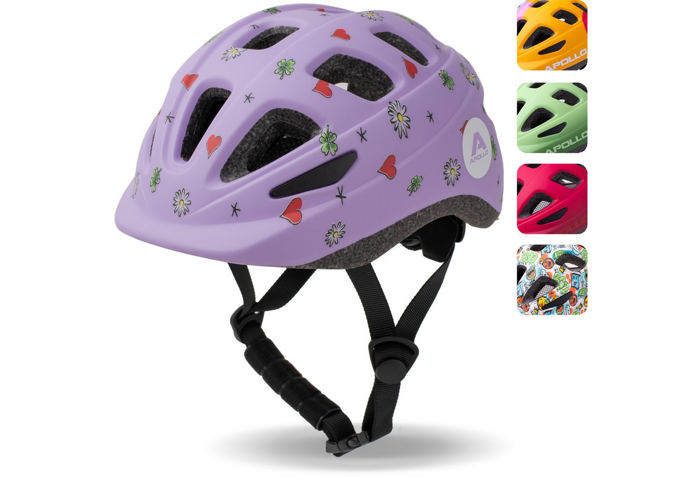 Apollo Kinderhelm Fahrradhelm, Kinder & Jugendliche, Multisport-Helm, verstellbar, ab 3 Jahren von Apollo