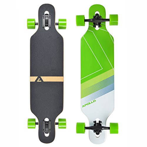 Apollo Longboard Bikini, Komplettboard, Twin-Tip Drop-Through Freeride Cruiser Board von Apollo