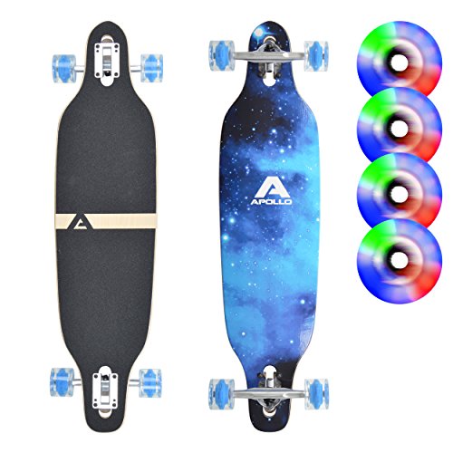 Apollo Longboard BlueSky, Komplettboard, Twin-Tip Drop-Through Freeride Cruiser Board von Apollo