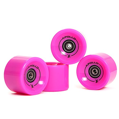 Apollo Longboard Rollen, Wheel Set inkl. Kugellager, 78A - 70mm, Farbe: Solid Pink/Pink Apollo Longboard Rollen, Wheel Set inkl. Kugellager, 78A - 70mm, Farbe: Solid Pink/Pink von Apollo