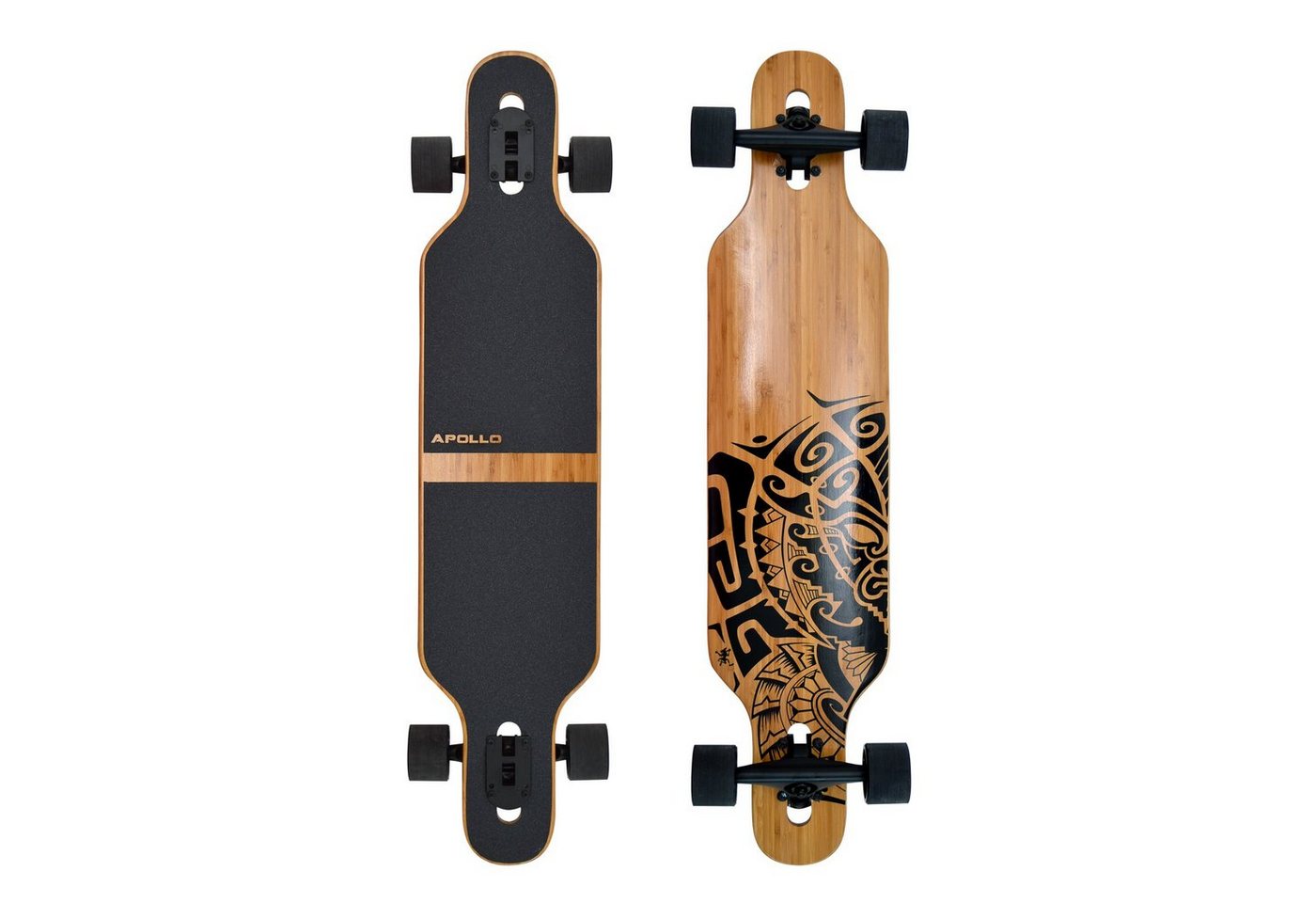 Apollo Longboard Twin Tip DT Longboard 38", aus Holz mehrlagig verleimt für Idealen Flex & Stabilität von Apollo