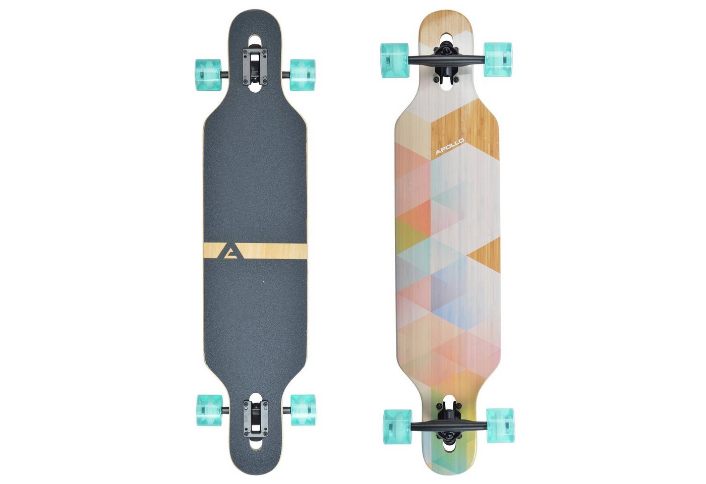 Apollo Longboard Twin Tip DT Longboard 39", aus Holz mehrlagig verleimt für Idealen Flex & Stabilität von Apollo