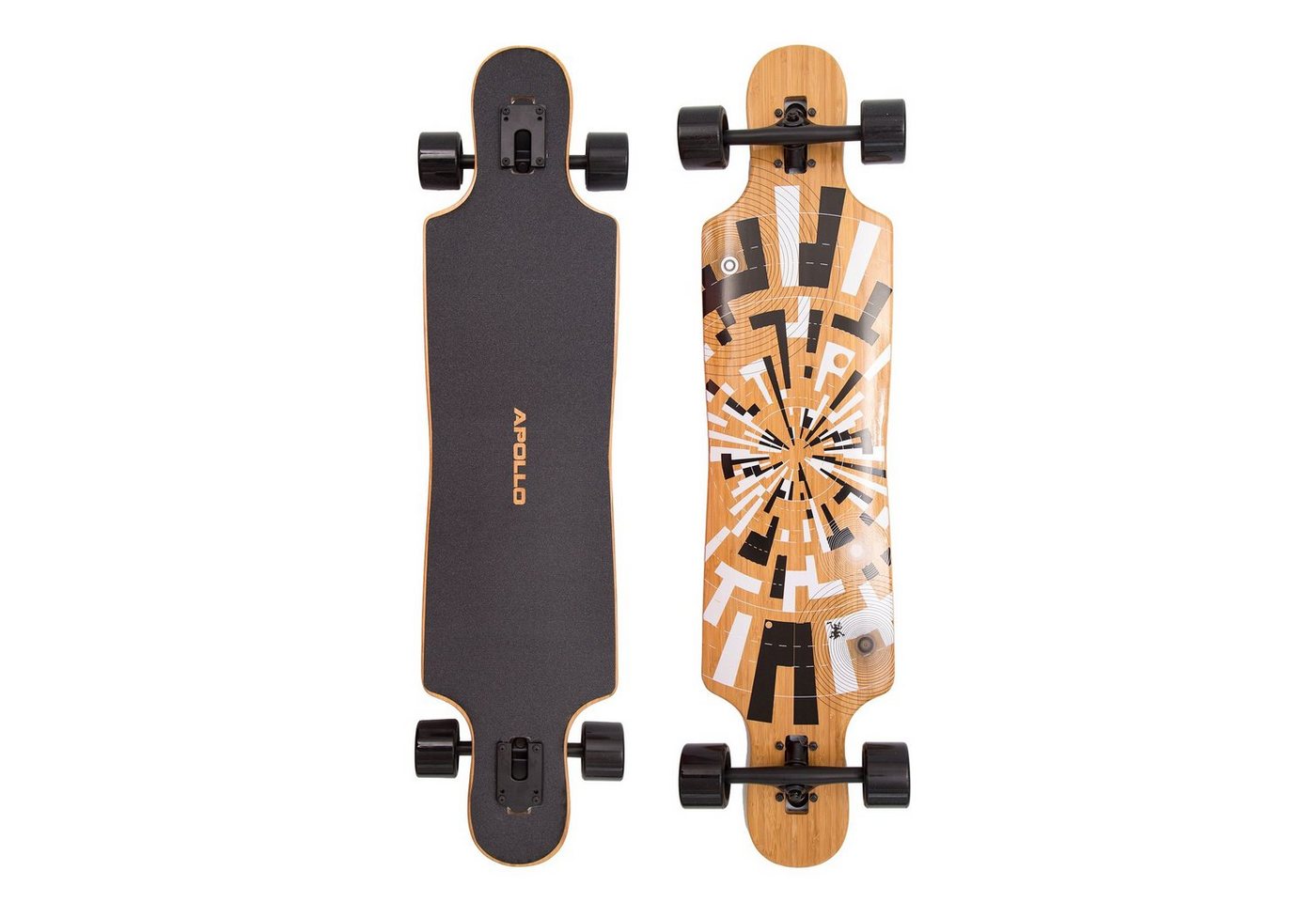 Apollo Longboard Twin Tip DT Longboard 40", aus Holz mehrlagig verleimt für Idealen Flex & Stabilität von Apollo