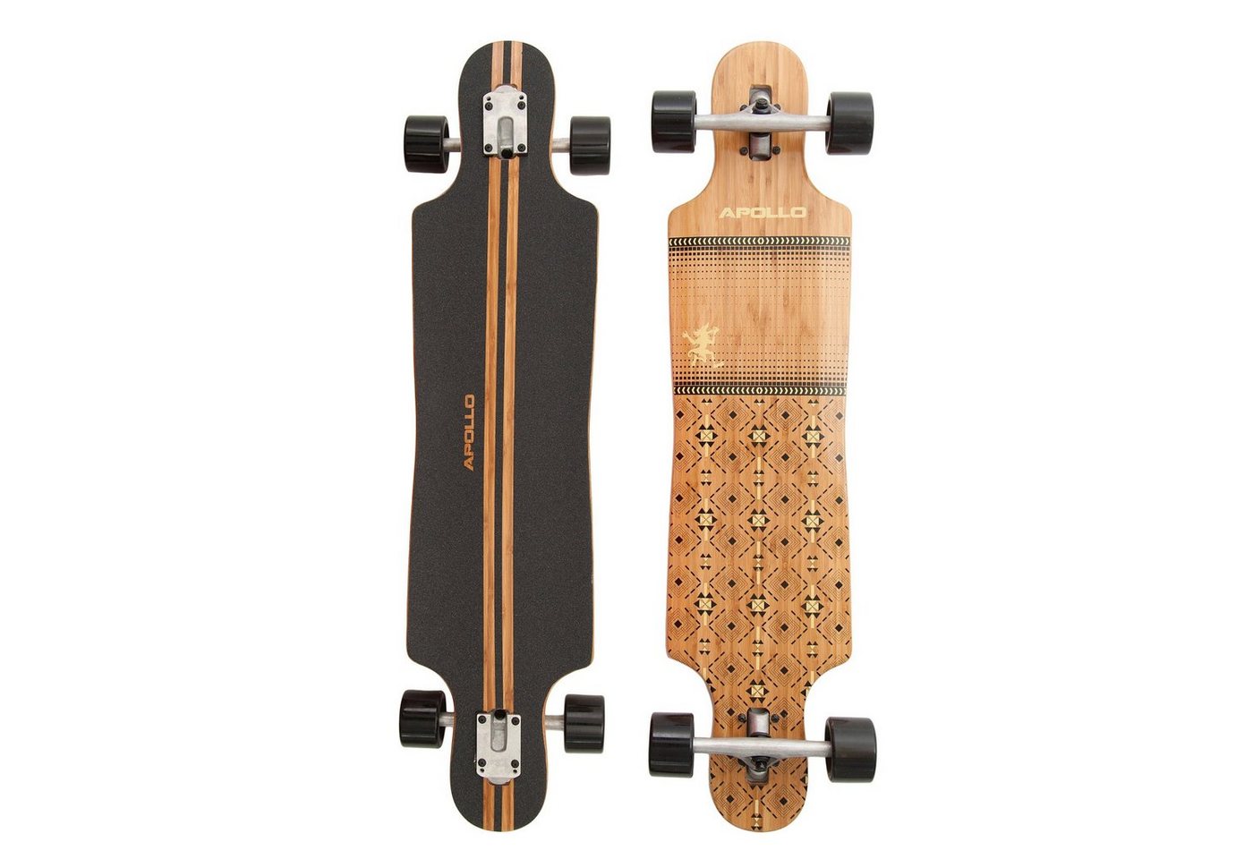 Apollo Longboard Twin Tip DT Longboard 40", aus Holz mehrlagig verleimt für Idealen Flex & Stabilität von Apollo