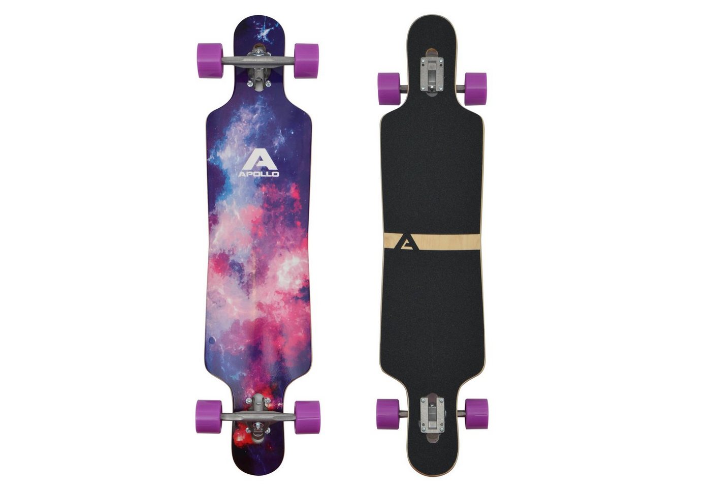 Apollo Longboard Twin Tip DT Longboard 40", aus Holz mehrlagig verleimt für Idealen Flex & Stabilität von Apollo